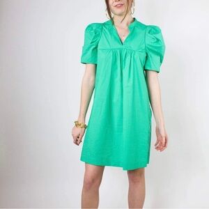 NWT Baum und Pferdgarten Ailyn Puff Sleeve Dress in Gumdrop Green 34/US 2